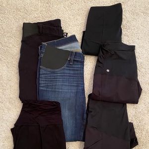 Maternity lot bottoms: jeans skirt leggings pants
